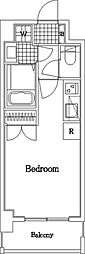 ミルーム中落合 1Kの間取図画像