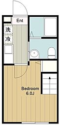 K・Rシティガーデン 1Kの間取図画像