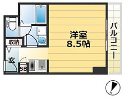 IPSX EAST 10階1Kの間取り