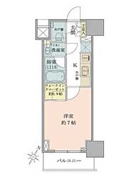 ザ・パークワンズ品川戸越 1Kの間取図画像