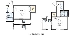 レオパレス西巣鴨 1Kの間取図画像
