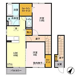スタリオンB 2LDKの間取図画像