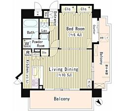 インザガーデン 1LDKの間取図画像