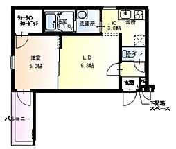 フジパレス東三国3番館 1LDKの間取図画像