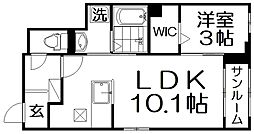 セレーノ渚西 1LDKの間取図画像