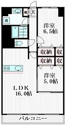 プロスパー 2LDKの間取図画像