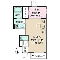 ポルタ・フォルトゥーナ 1階1LDKの間取り