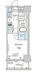 パークアクシス押上サウス 1Kの間取図画像