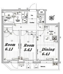 メイクスデザイン参宮橋 2DKの間取図画像
