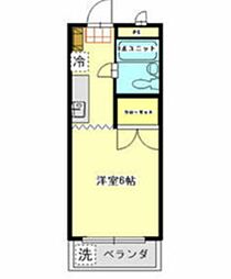 ハイライズ田中 1Kの間取図画像