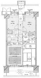 ダイアパレス千城台II 2階3LDKの間取り