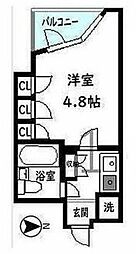 ガーデンハウス高砂 5階1Kの間取り