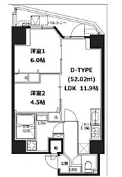 S-レジデンス蔵前 2LDKの間取図画像
