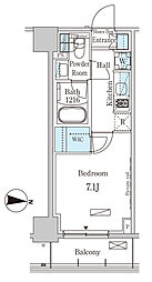 パークアクシス押上サウス 1Kの間取図画像