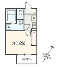相模原市南区新磯野3丁目アパート 1Kの間取図画像