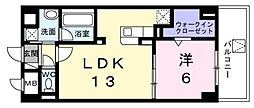 Y's STATE 天王台 1LDKの間取図画像