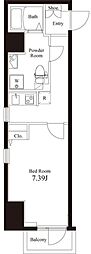 アペルト西新宿 1Kの間取図画像