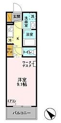 Magnoliacourt 1Kの間取図画像