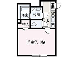 GranFelicia新座 1Kの間取図画像