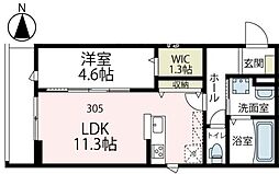 メゾン獅子ケ谷 1LDKの間取図画像