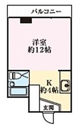 SUNRISE藤沢 1Kの間取図画像