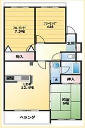 ソレーユ長津田 3LDKの間取図画像