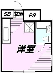 タカミマンション ワンルームの間取図画像