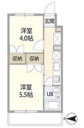 ヴェルドミール中延 2Kの間取図画像