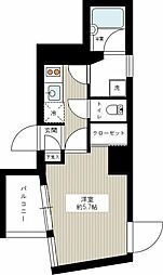 メビウス渋谷幡ケ谷 1Kの間取図画像