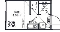 LUXST ワンルームの間取図画像