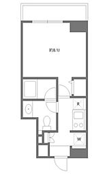 リュクス東金町 1Kの間取図画像