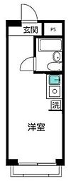モリパレス ワンルームの間取図画像