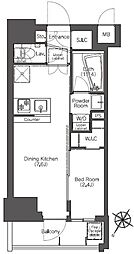 COMFORIA滝野川 1DKの間取図画像