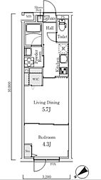 S.E.S. 1LDKの間取図画像