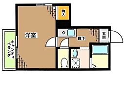 ラ・グリーン 1Kの間取図画像