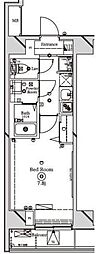 Raffistar大師前ウエスト 1Kの間取図画像