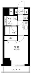プレール・ドゥーク木場駅前 1Kの間取図画像