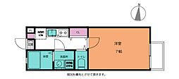 アフェット院内2 1Kの間取図画像