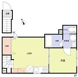 WoodCrest中延Residence 1LDKの間取図画像