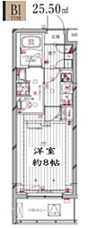 REGALIZ洗足池 1Kの間取図画像