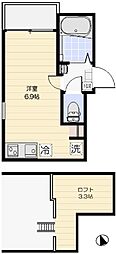 ラウレア練馬 ワンルームの間取図画像