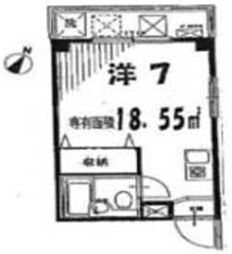 NOBLEANNEX ワンルームの間取図画像