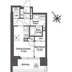 COMFORIA芝浦MOKU 1DKの間取図画像
