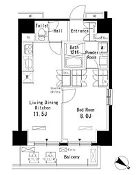 ParkAxis板橋本町弐番館 1LDKの間取図画像
