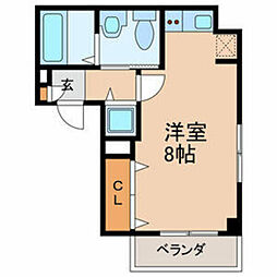センタービレッチ八柱 ワンルームの間取図画像