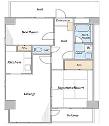 アベニュー本川越 2LDKの間取図画像