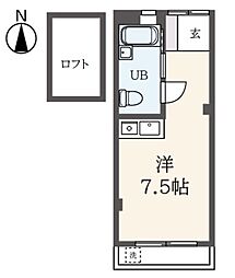 ユート柿生 ワンルームの間取図画像