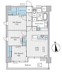 Terra蚕糸の森 3LDKの間取図画像