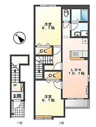 ソフィア 2LDKの間取図画像