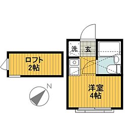 メゾンド・ヒル ワンルームの間取図画像